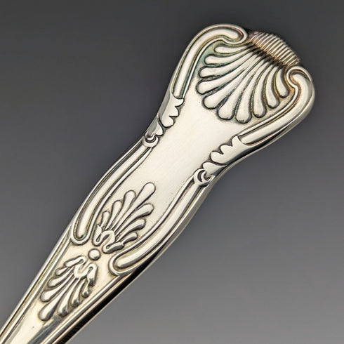 British Vintage Silver Plated Soup Spoons Set of 6 in Osborne Paper Box